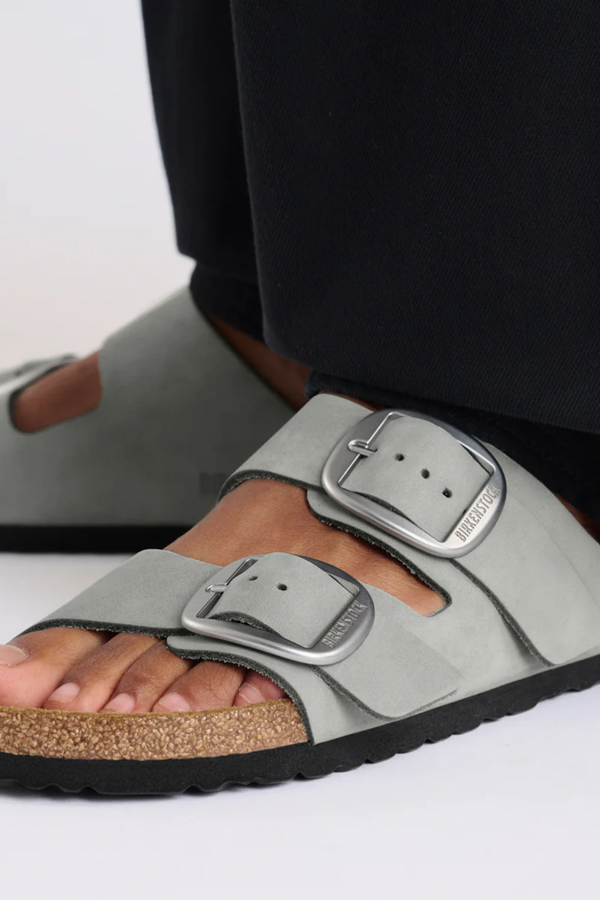 Arizona Big Buckle Pure Sage Nubuck Leather Narrow