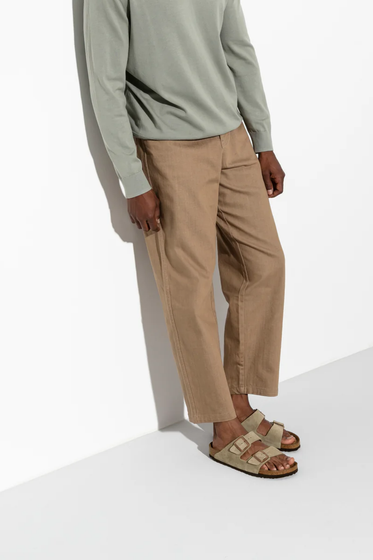 Arizona Sfb Taupe Suede Leather Narrow