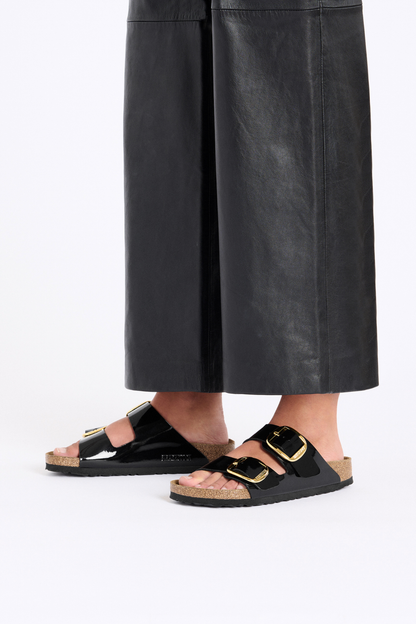 Arizona Big Buckle Patent Black/gold Birko-flor Narrow