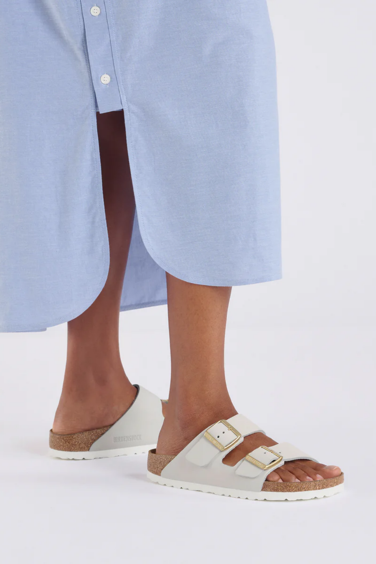 Arizona Antique White Nubuck Leather Narrow