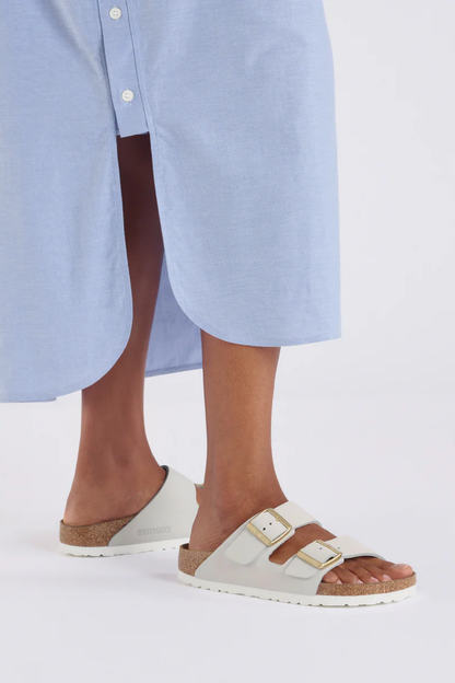 Arizona Antique White Nubuck Leather Narrow