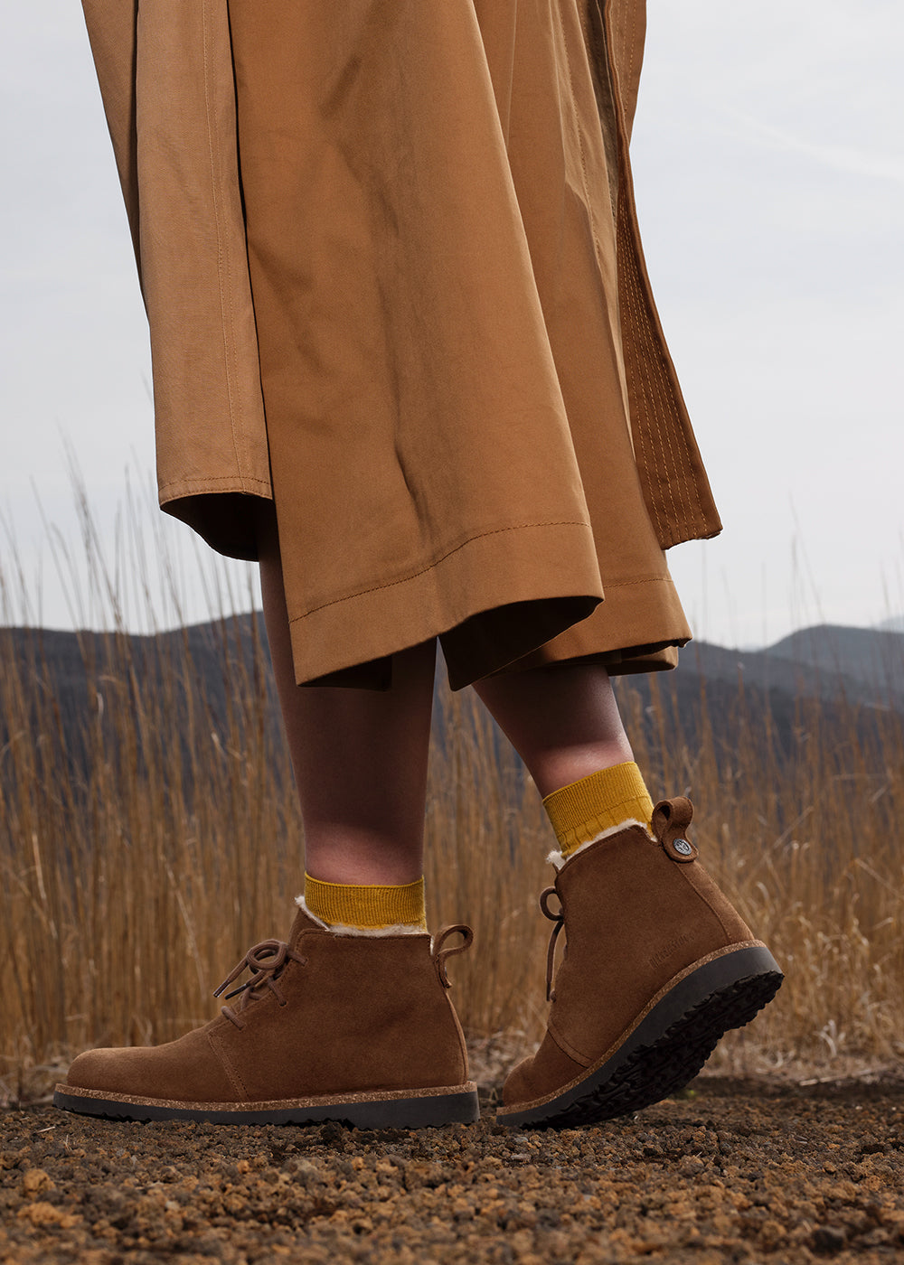 Uppsala Mid Shearling Suede Leather Boots