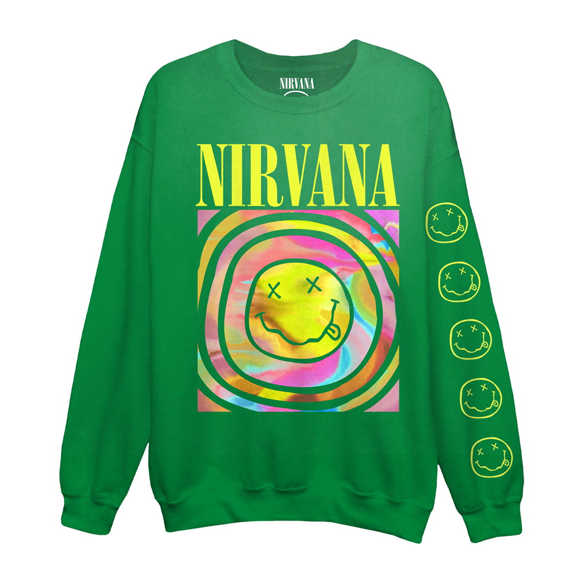Nirvana Green Spiral Crewneck