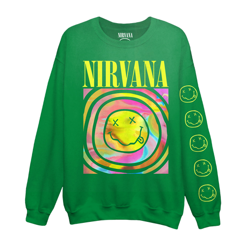 Nirvana Green Spiral Crewneck