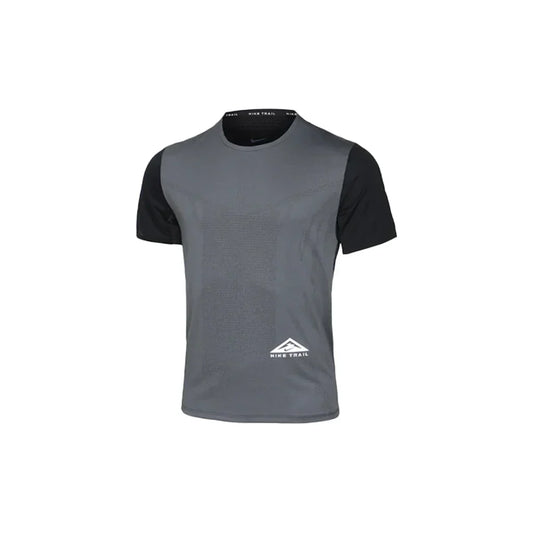 Nike Dri-FIT Rise 365 Trail Running T-Shirt Black Grey