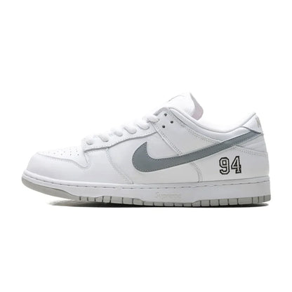 Nike SB Dunk Low Supreme 94 White Metallic Silver