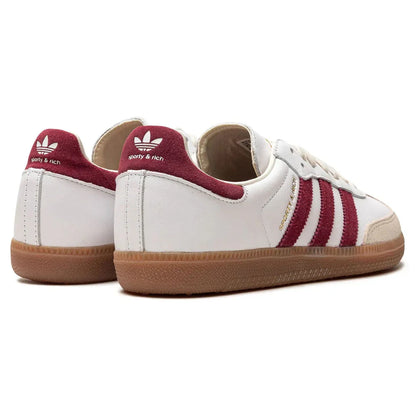 Samba Sporty & Rich 'White Collegiate Burgundy'