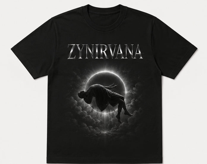 Zynirvana Graphic T-Shirt Floating Figure Design Black