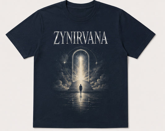 Zynirvana Graphic T-Shirt Gateway Design Navy Blue