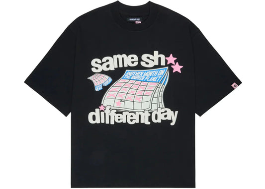 Broken Planet Market Different Day T Shirt Midnight Black