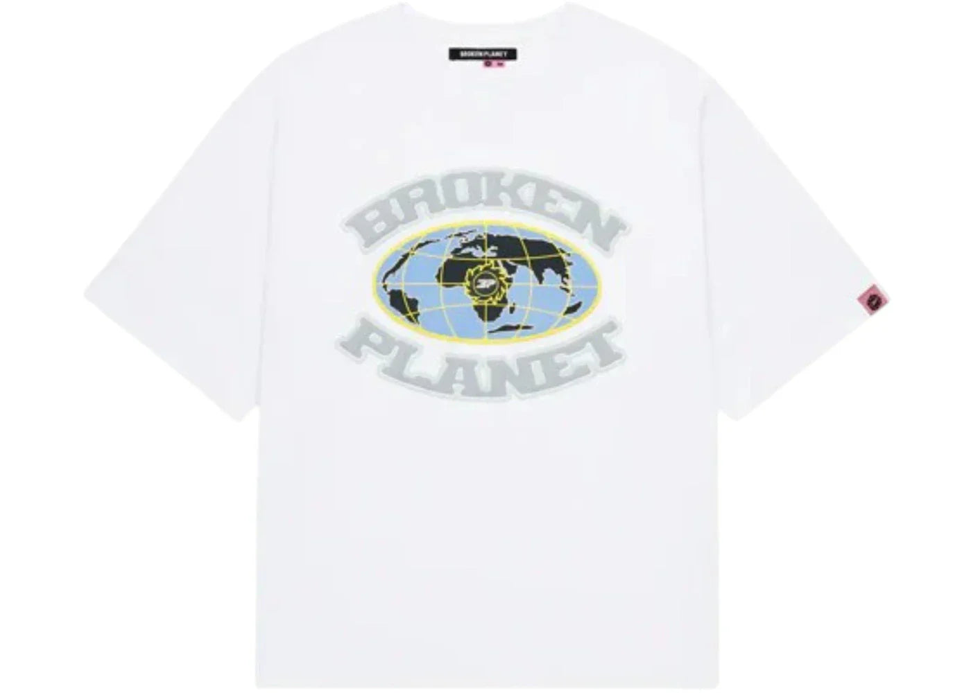 Broken Planet Market Grid T Shirt Snow White
