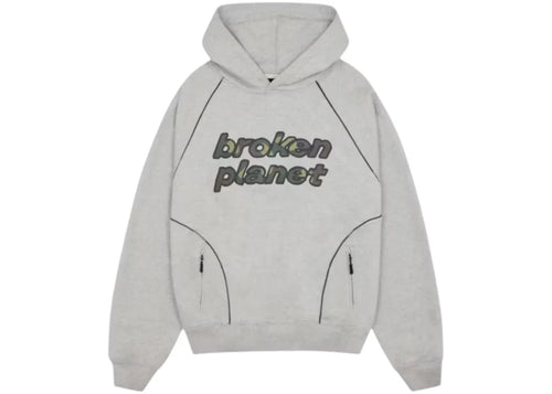 Broken Planet Performance Hoodie Heather Grey