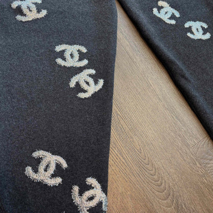 Chanel Grey Monogram Knit Sweatpants
