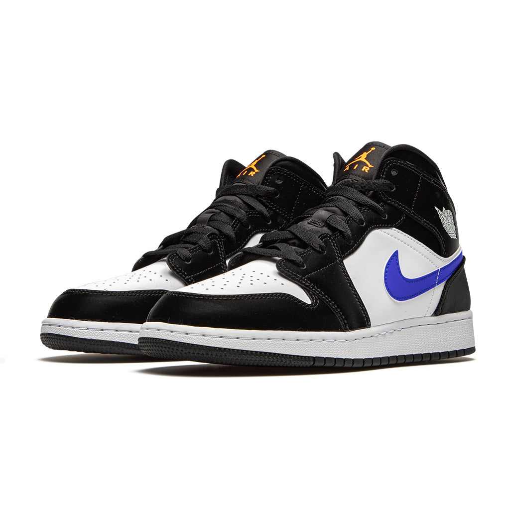 1 Mid Black Racer Blue White (GS)