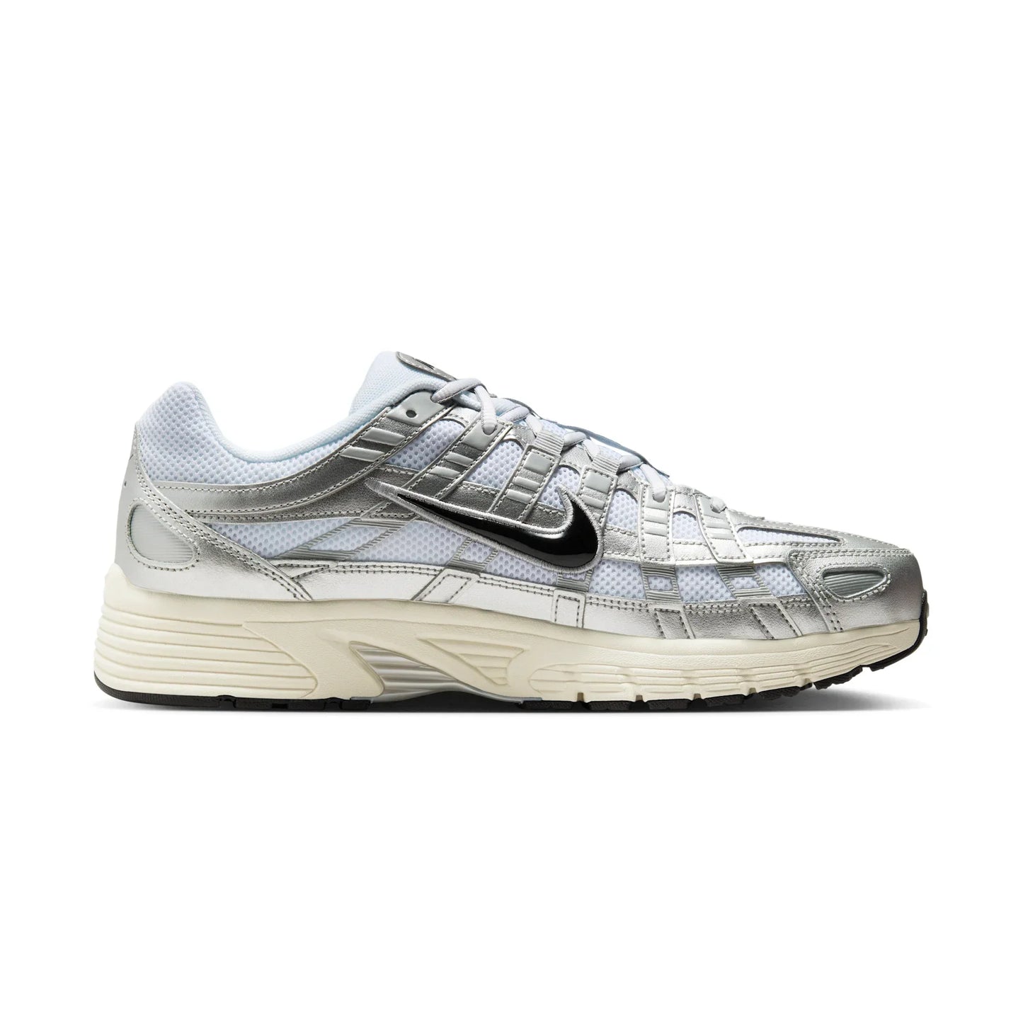 Nike P-6000 White Metallic Silver Flat Silver Black