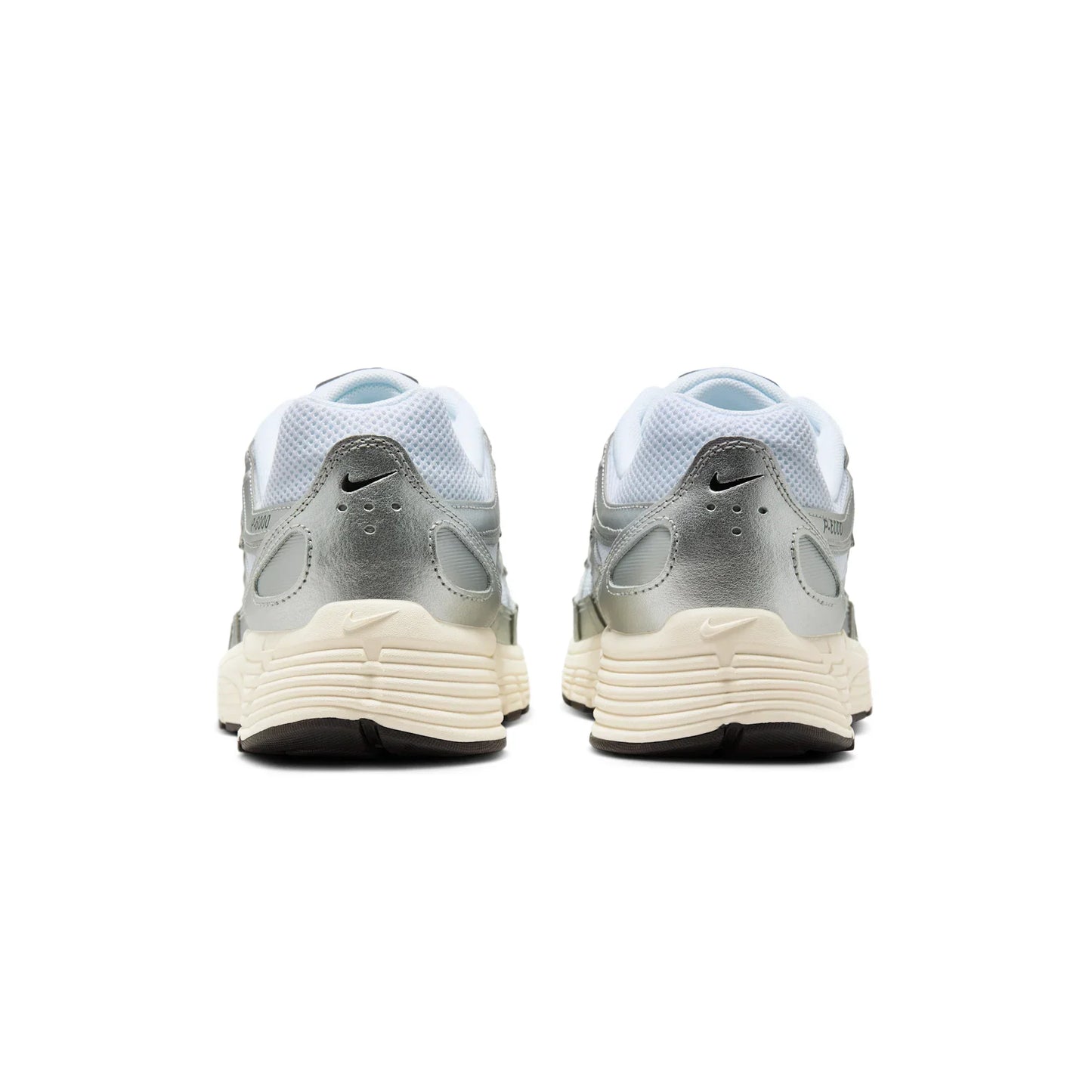 Nike P-6000 White Metallic Silver Flat Silver Black